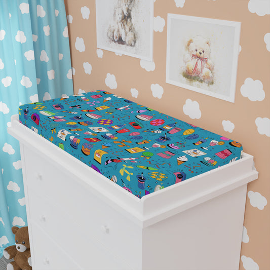 All That l Baby Changing Pad Cover l Baby Blue