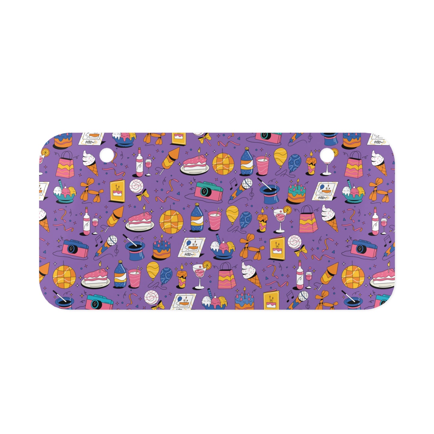 Birthday Theme l Mini License Plate l lavender