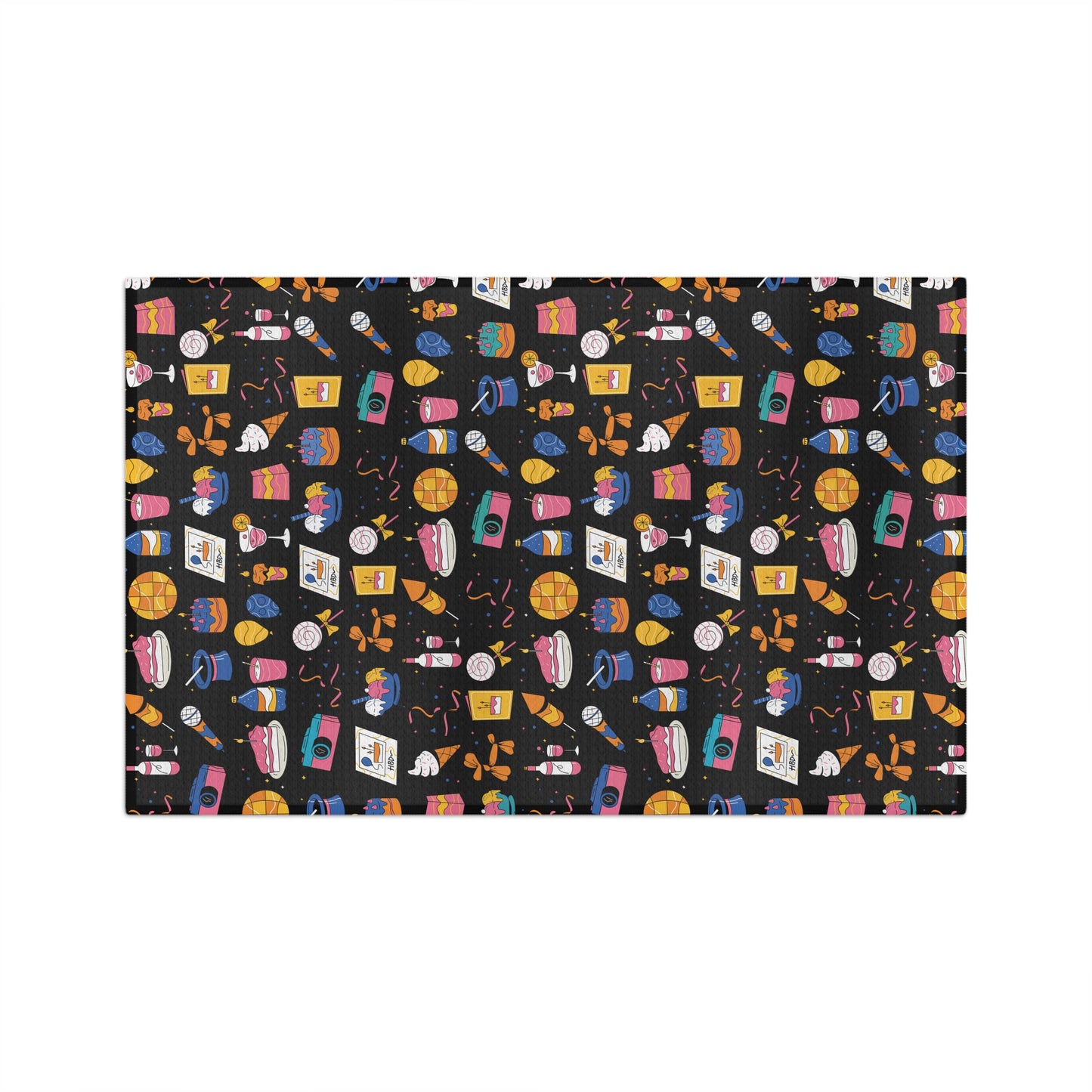 Birthday Theme l Microfiber Towel l Black
