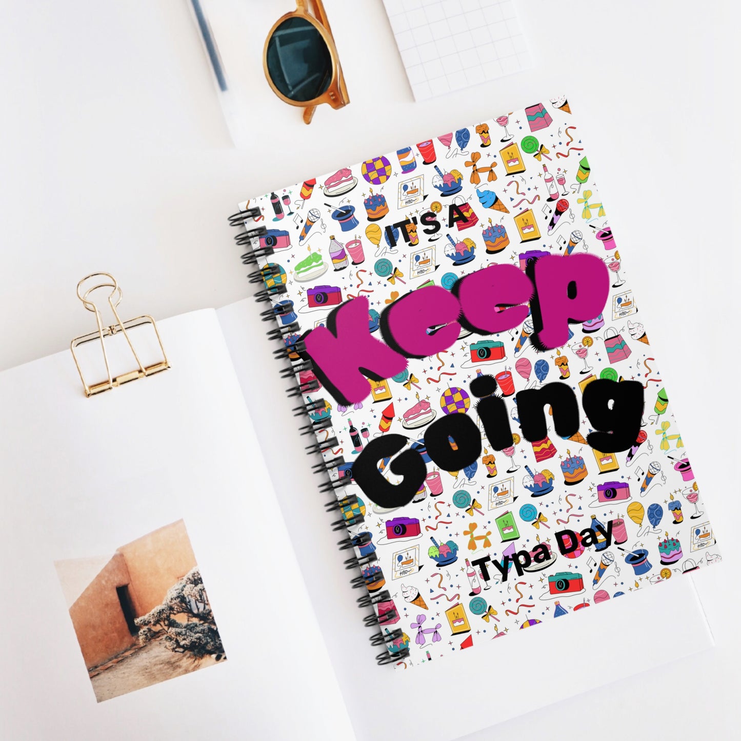 Keep Going l Spiral Notebook l White
